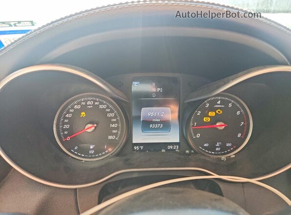 55SWF4JB7HU196370 2017 MERCEDES-BENZ C White Вид щитка приладів
