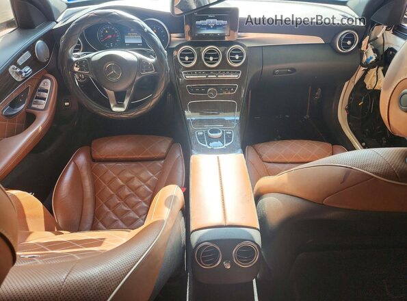 55SWF4JB7HU196370 2017 MERCEDES-BENZ C White Вид панелі приладів