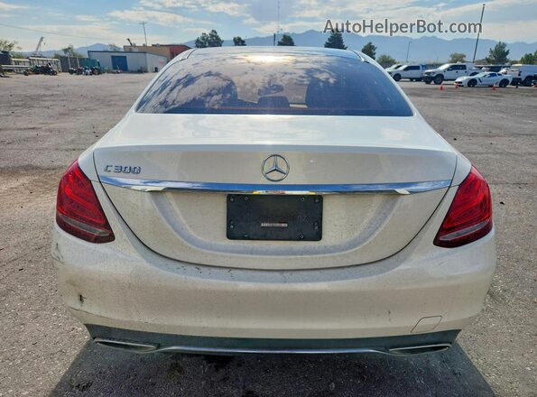 55SWF4JB7HU196370 2017 MERCEDES-BENZ C White Вид ззаду