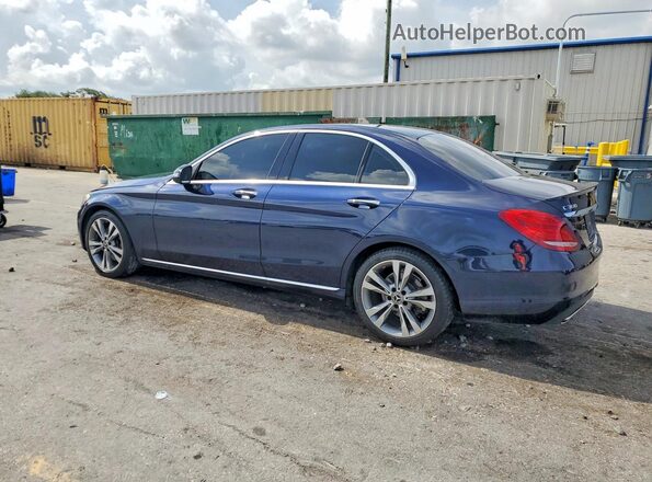 55SWF4JB7HU231778 2017 MERCEDES-BENZ C Синий Задняя левая четверть