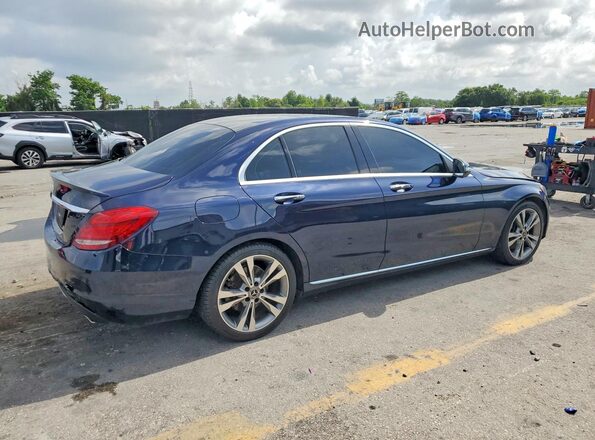 55SWF4JB7HU231778 2017 MERCEDES-BENZ C Синий Задняя правая четверть