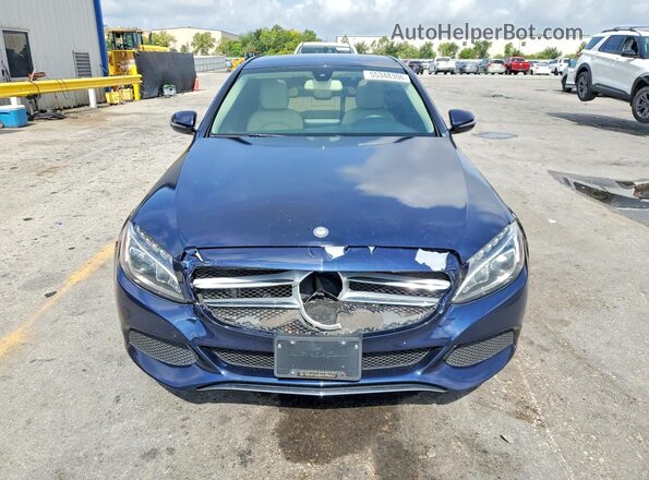 55SWF4JB7HU231778 2017 MERCEDES-BENZ C Синий Вид спереди