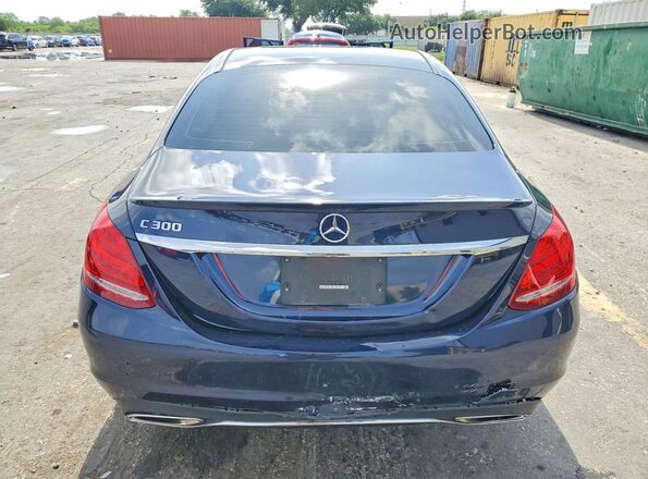 55SWF4JB7HU231778 2017 MERCEDES-BENZ C Синий Вид сзади