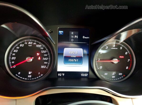 55SWF4JB7HU231778 2017 MERCEDES-BENZ C Синий Вид щитка приборов
