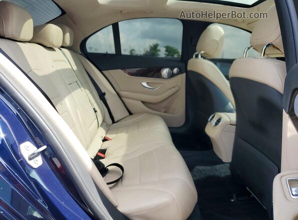 55SWF4JB7HU231778 2017 MERCEDES-BENZ C Синий Вид задних сидений