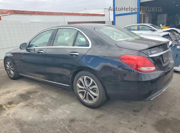 55SWF4JB7JU258436 2018 MERCEDES-BENZ C Black Trasero izquierdo
