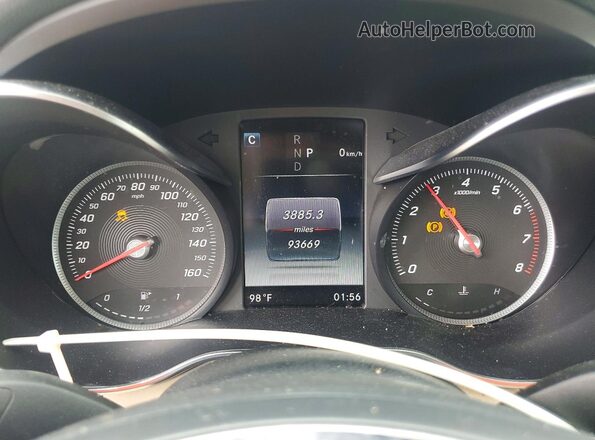 55SWF4JB7JU258436 2018 MERCEDES-BENZ C Black Vista del cuadro de instrumentos