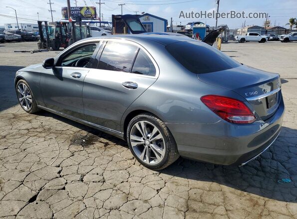 55SWF4JB8HU205478 2017 MERCEDES-BENZ C Gray Trasero izquierdo