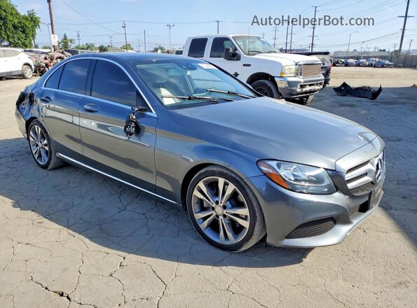 55SWF4JB8HU205478 2017 MERCEDES-BENZ C Gray Delantero derecho