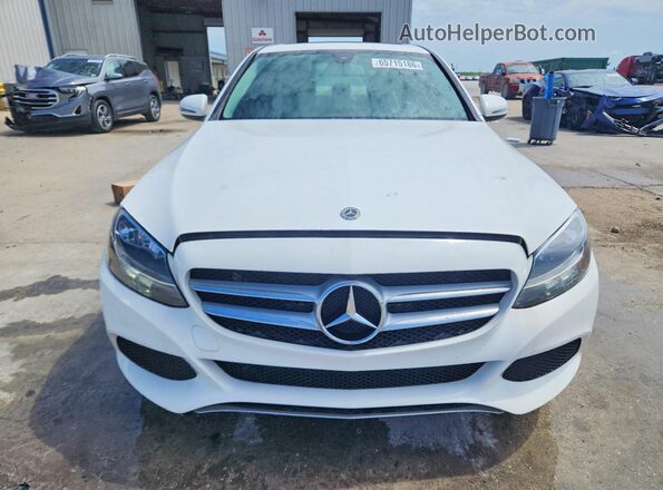 55SWF4JB8JU257893 2018 MERCEDES-BENZ C Белый Вид спереди