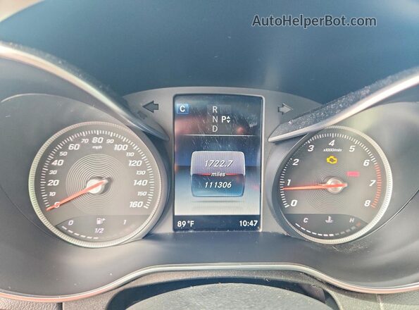 55SWF4JB8JU257893 2018 MERCEDES-BENZ C Белый Вид щитка приборов