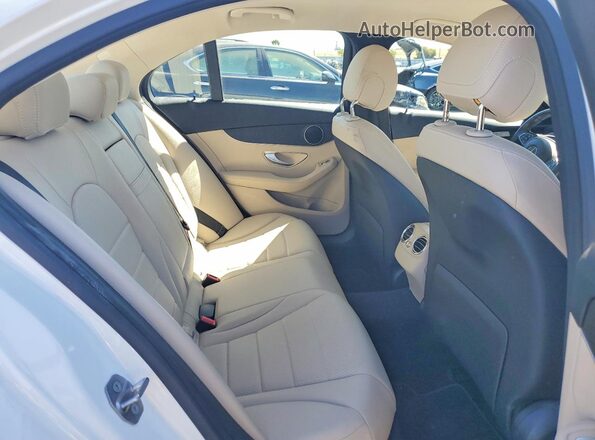 55SWF4JB9HU209989 2017 MERCEDES-BENZ C Белый Вид задних сидений
