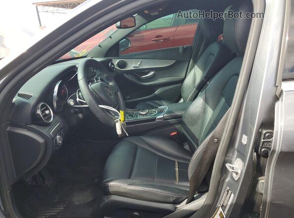 55SWF4JB9JU260110 2018 MERCEDES-BENZ C Gray წინა სალონის ხედი