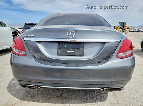 55SWF4JB9JU260110 2018 MERCEDES-BENZ C Gray უკანა ხედი