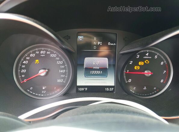 55SWF4JB9JU260110 2018 MERCEDES-BENZ C Gray ხელსაწყოთა პანელის ხედი