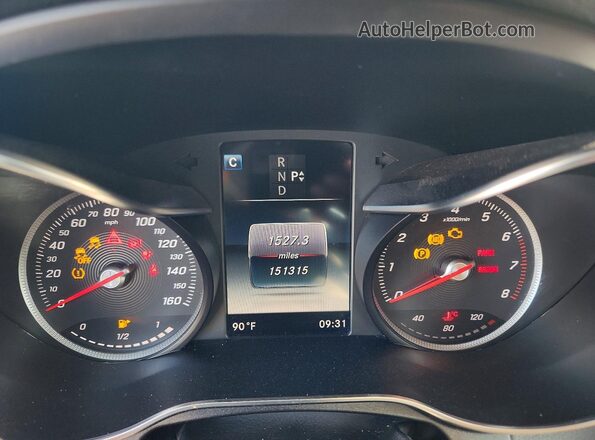 55SWF4JBXGU155942 2016 MERCEDES-BENZ C Black Vista del cuadro de instrumentos