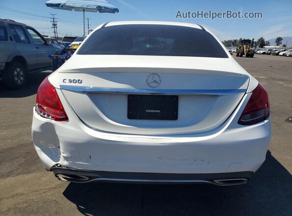 55SWF4JBXGU168402 2016 MERCEDES-BENZ C White Rear view