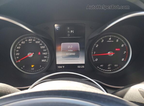 55SWF4JBXGU168402 2016 MERCEDES-BENZ C White Instrument cluster view