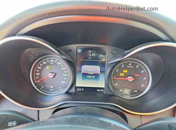 55SWF4JBXHU205000 2017 MERCEDES-BENZ C Gray Вид щитка приладів