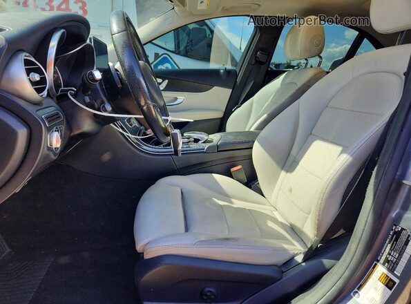 55SWF4JBXHU205000 2017 MERCEDES-BENZ C Gray Вид салону спереду