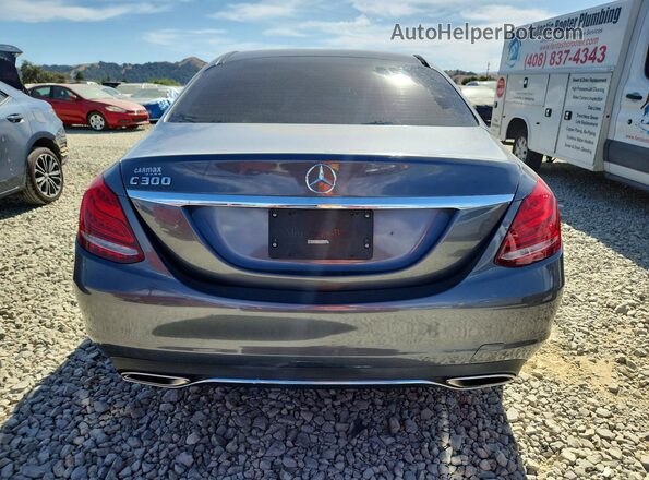 55SWF4JBXHU205000 2017 MERCEDES-BENZ C Gray Вид ззаду