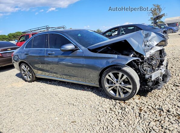 55SWF4JBXHU205000 2017 MERCEDES-BENZ C Gray Передня права чверть