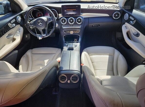 55SWF4JBXHU205000 2017 MERCEDES-BENZ C Gray Вид панелі приладів