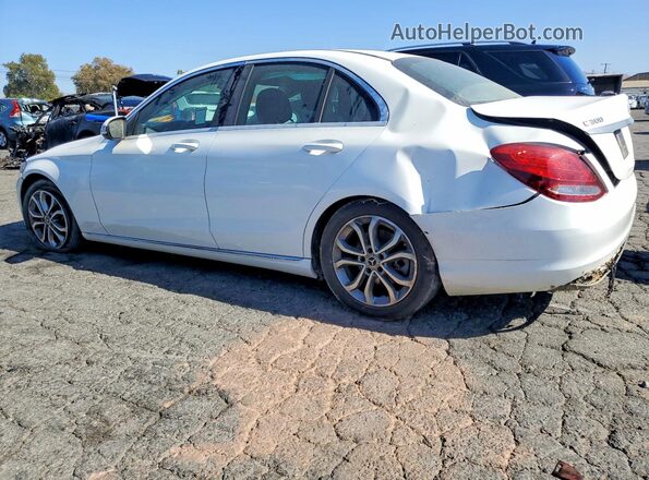 55SWF4JBXHU232830 2017 MERCEDES-BENZ C Белый Задняя левая четверть