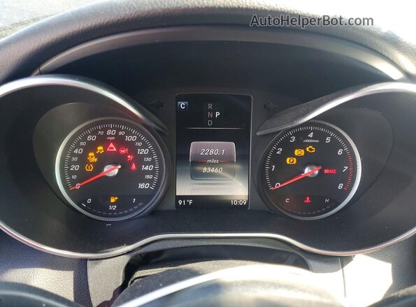 55SWF4JBXJU236513 2018 MERCEDES-BENZ C Black ხელსაწყოთა პანელის ხედი