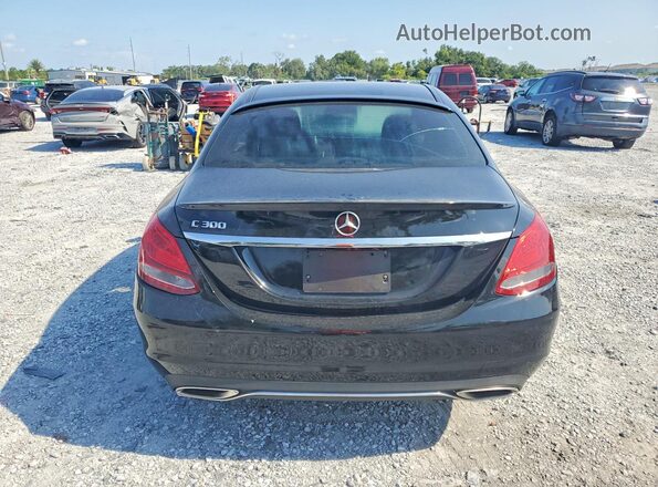55SWF4JBXJU236513 2018 MERCEDES-BENZ C Black უკანა ხედი