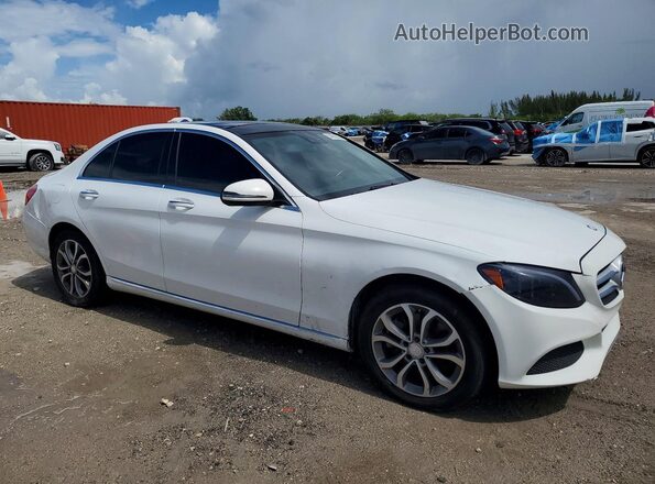 55SWF4KB0GU156080 2016 MERCEDES-BENZ C White Передня права чверть