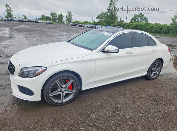 55SWF4KB0HU199318 2017 MERCEDES-BENZ C-CLASS White Tył lewy