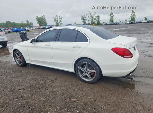 55SWF4KB0HU199318 2017 MERCEDES-BENZ C-CLASS White Tył prawy