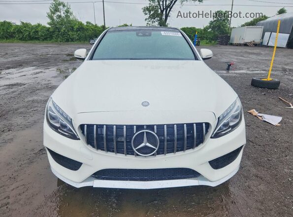 55SWF4KB0HU199318 2017 MERCEDES-BENZ C-CLASS White Widok z tyłu