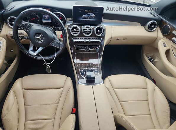 55SWF4KB0HU199318 2017 MERCEDES-BENZ C-CLASS White Widok zestawu wskaźników