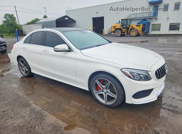 55SWF4KB0HU199318 2017 MERCEDES-BENZ C-CLASS White Widok z przodu