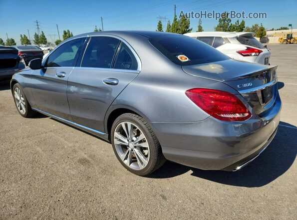 55SWF4KB0HU208731 2017 MERCEDES-BENZ C Gray Trasero izquierdo