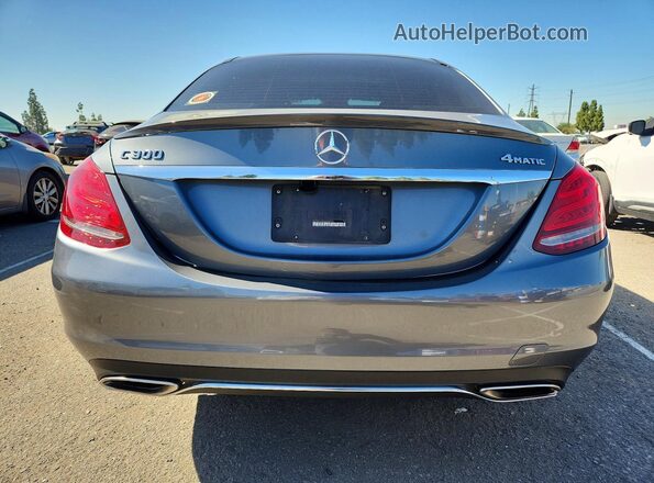 55SWF4KB0HU208731 2017 MERCEDES-BENZ C Gray Vista trasera