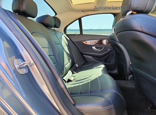 55SWF4KB0HU208731 2017 MERCEDES-BENZ C Gray Vista de los asientos traseros