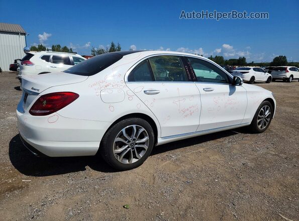 55SWF4KB0JU254579 2018 MERCEDES-BENZ C White Tył prawy