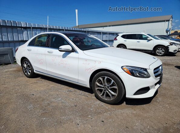 55SWF4KB0JU254579 2018 MERCEDES-BENZ C White Przód prawy