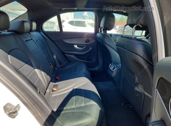 55SWF4KB0JU254579 2018 MERCEDES-BENZ C White Widok tylnych siedzeń