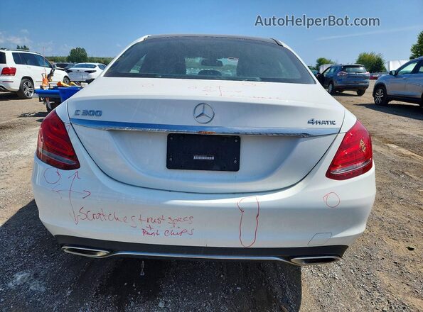 55SWF4KB0JU254579 2018 MERCEDES-BENZ C White Widok z tyłu