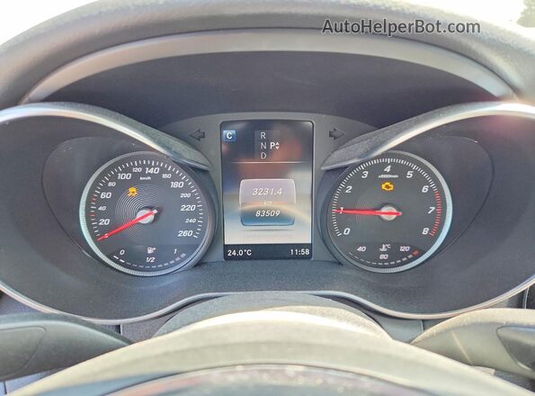 55SWF4KB0JU254579 2018 MERCEDES-BENZ C White Widok zestawu wskaźników