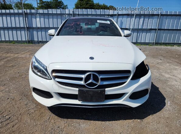 55SWF4KB0JU254579 2018 MERCEDES-BENZ C White Widok z przodu