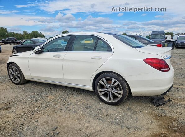 55SWF4KB1GU153432 2016 MERCEDES-BENZ C White Trasero izquierdo