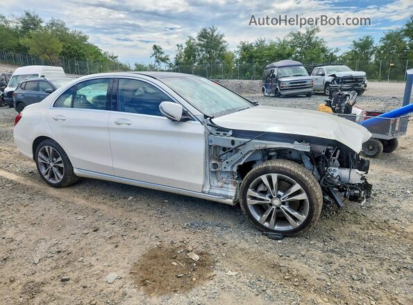 55SWF4KB1GU153432 2016 MERCEDES-BENZ C White Delantero derecho