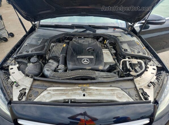 55SWF4KB1HU198260 2017 MERCEDES-BENZ C Black Vista del compartimento del motor
