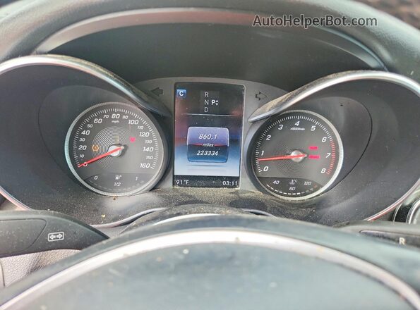 55SWF4KB1HU198260 2017 MERCEDES-BENZ C Black Vista de los asientos traseros