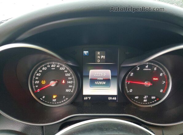 55SWF4KB2GU110086 2016 MERCEDES-BENZ C White Vista del cuadro de instrumentos